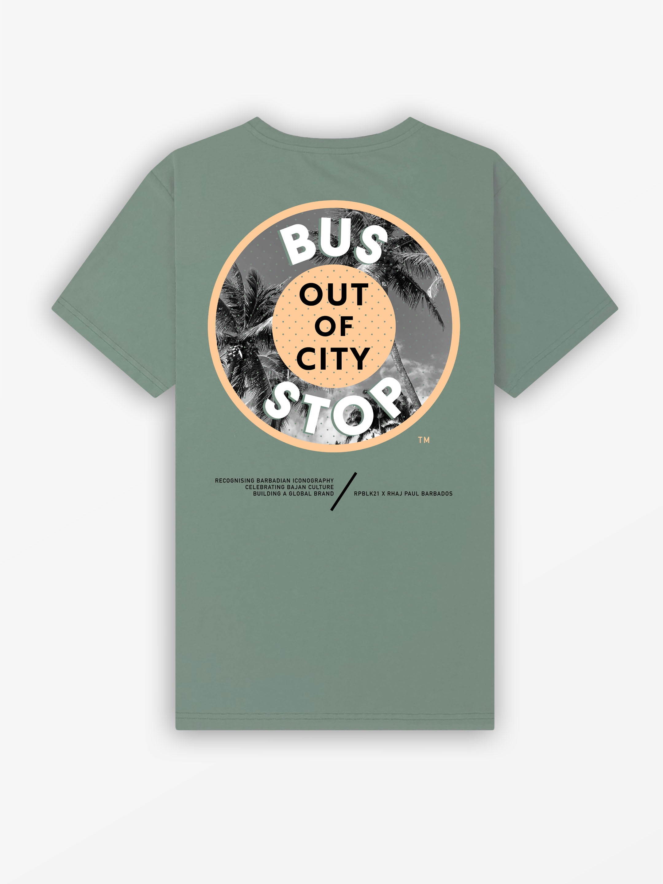 Bajan Bus Stop Tee | Jungle Green / Landscape