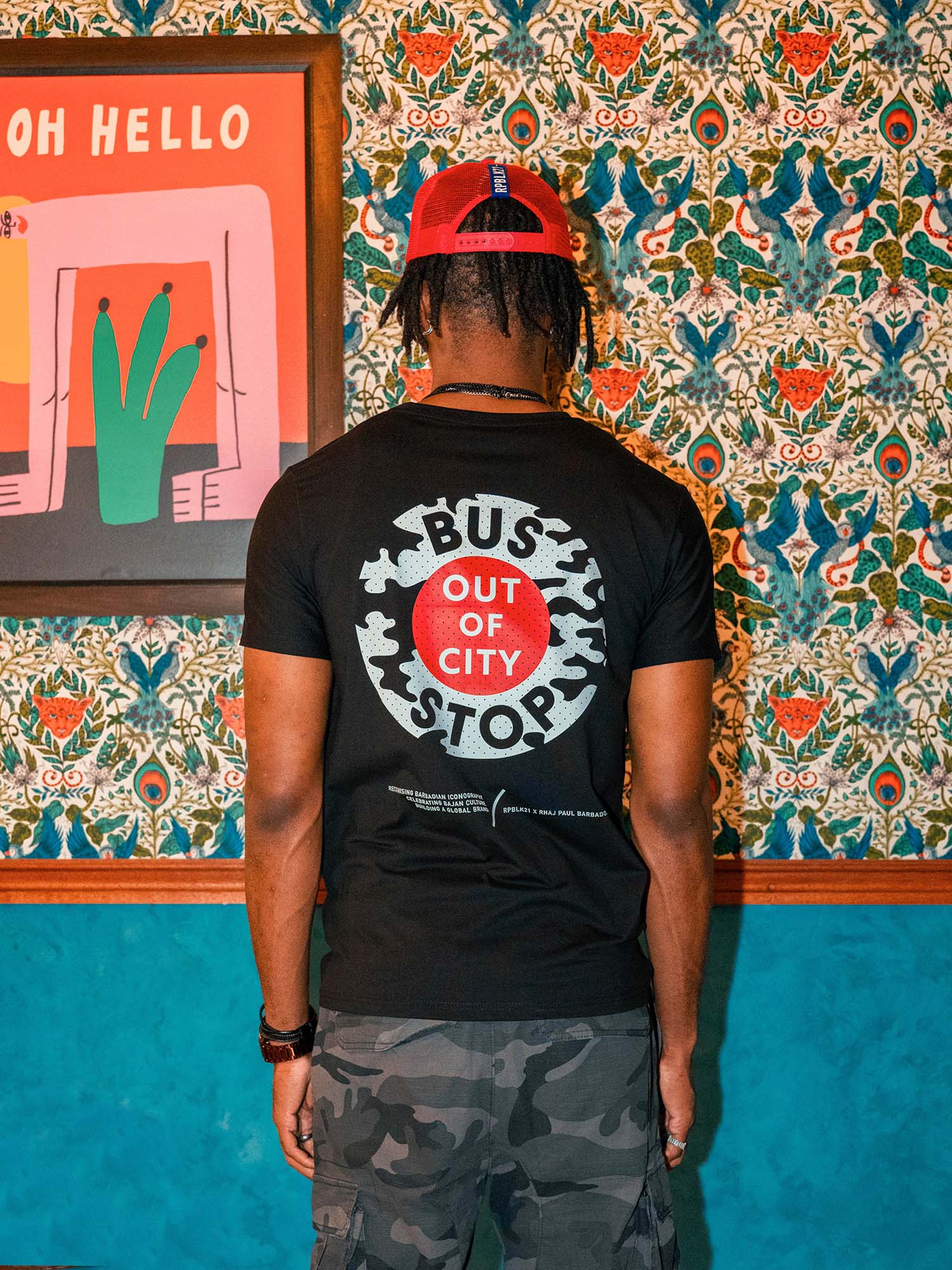 Bajan Bus Stop Tee | Black / Camo
