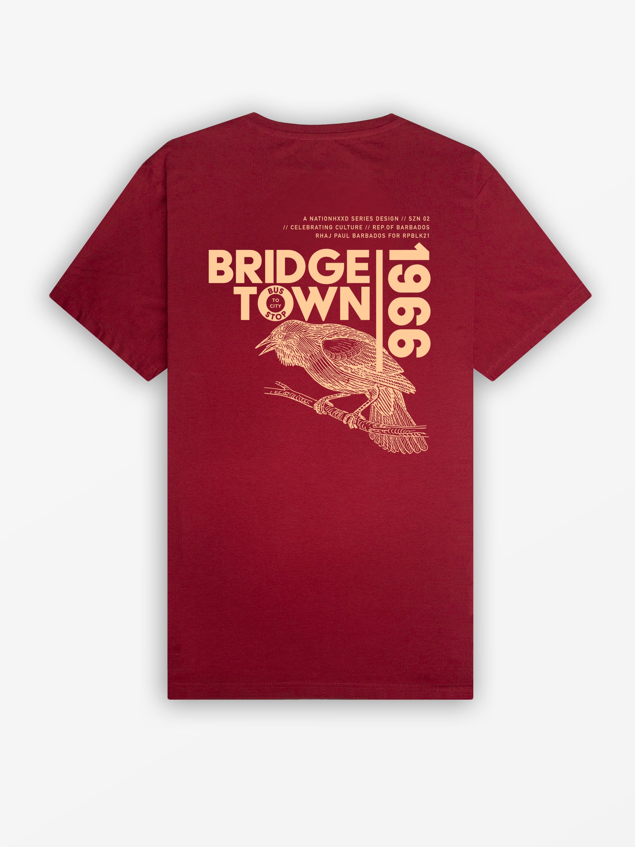 Bridgetown 66 Tee | Burgundy / Sand