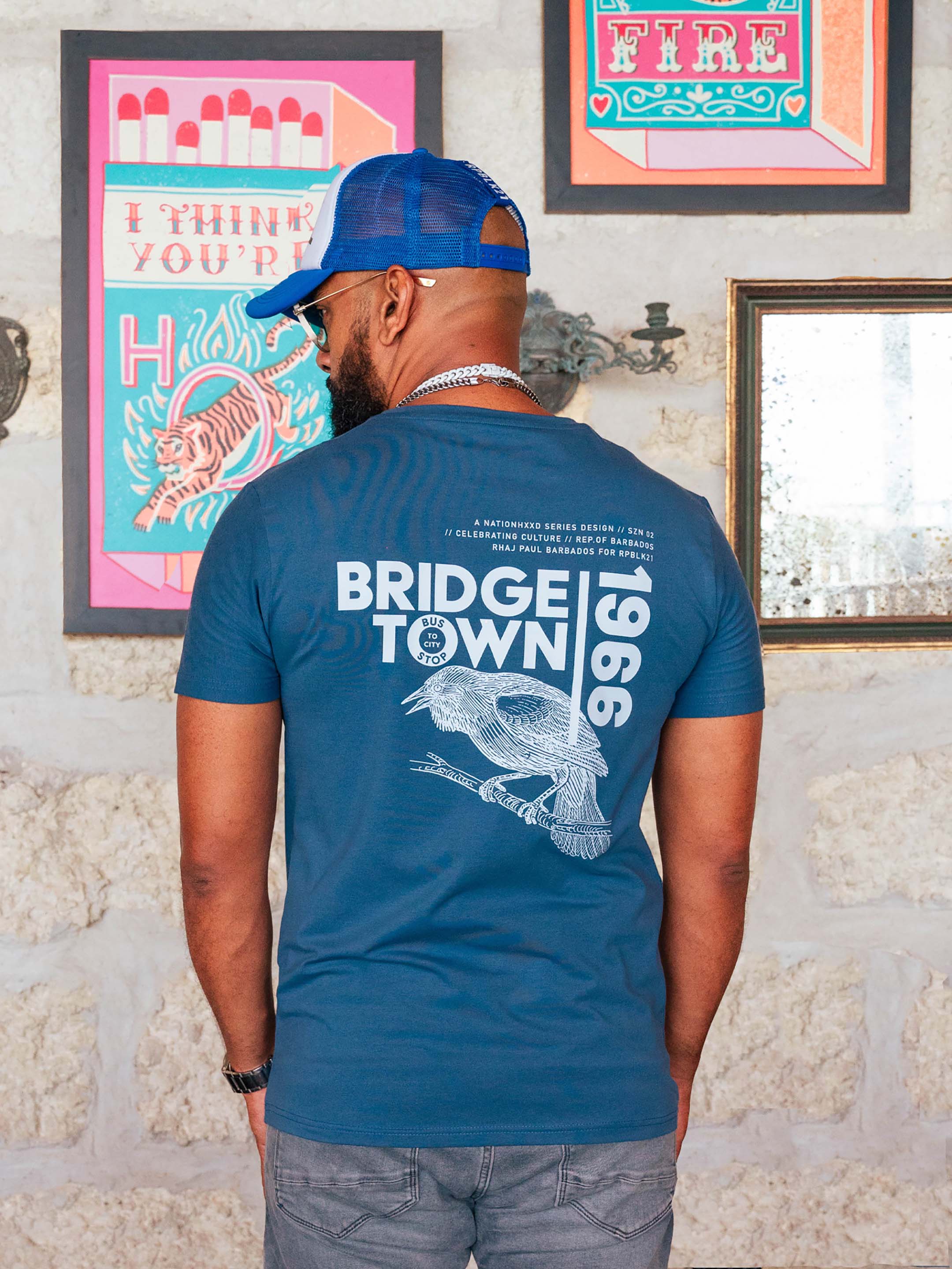 Bridgetown 66 Tee | Salt Blue / White