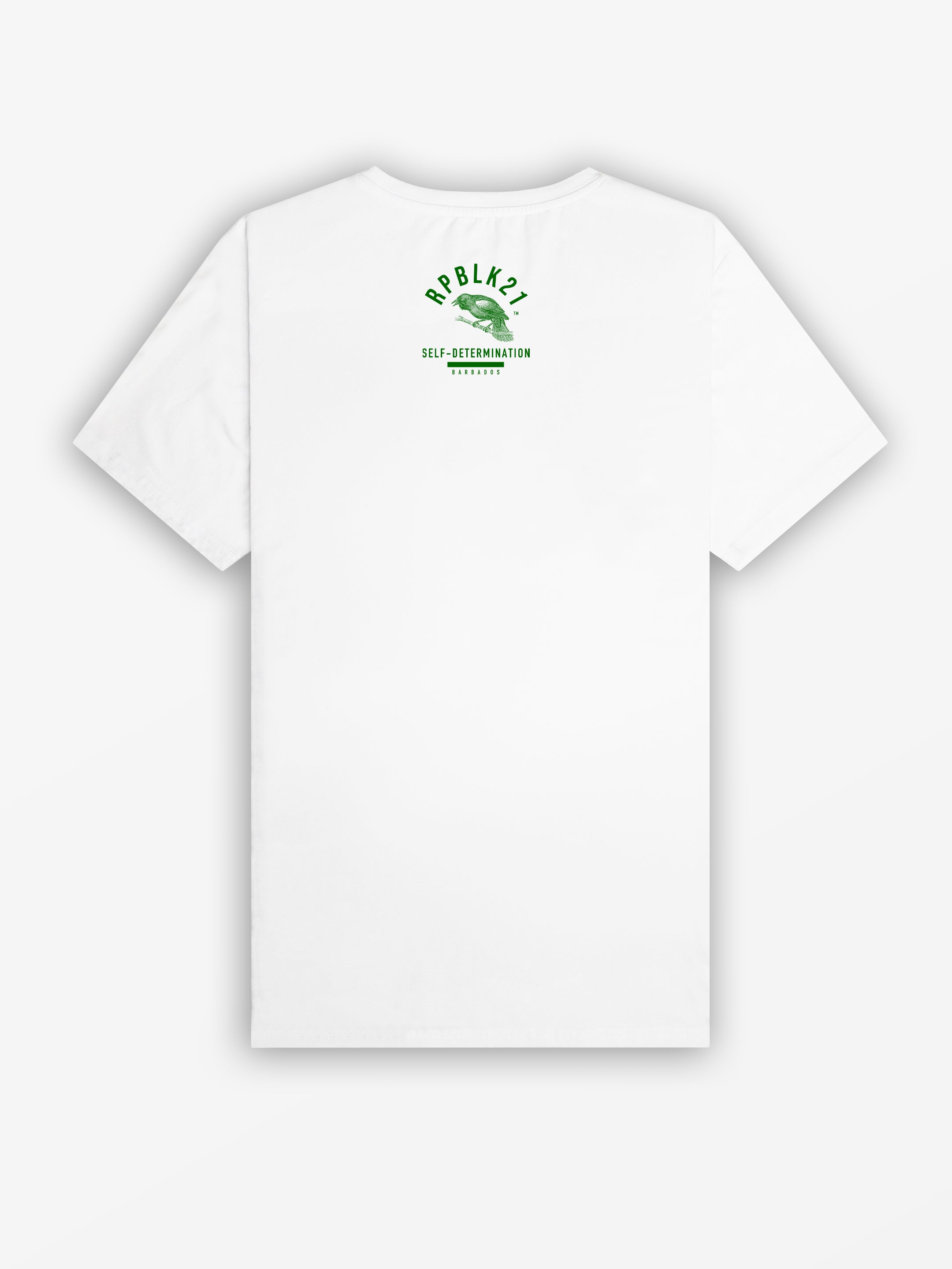 BARBADOS 23 Tee | White / Navy