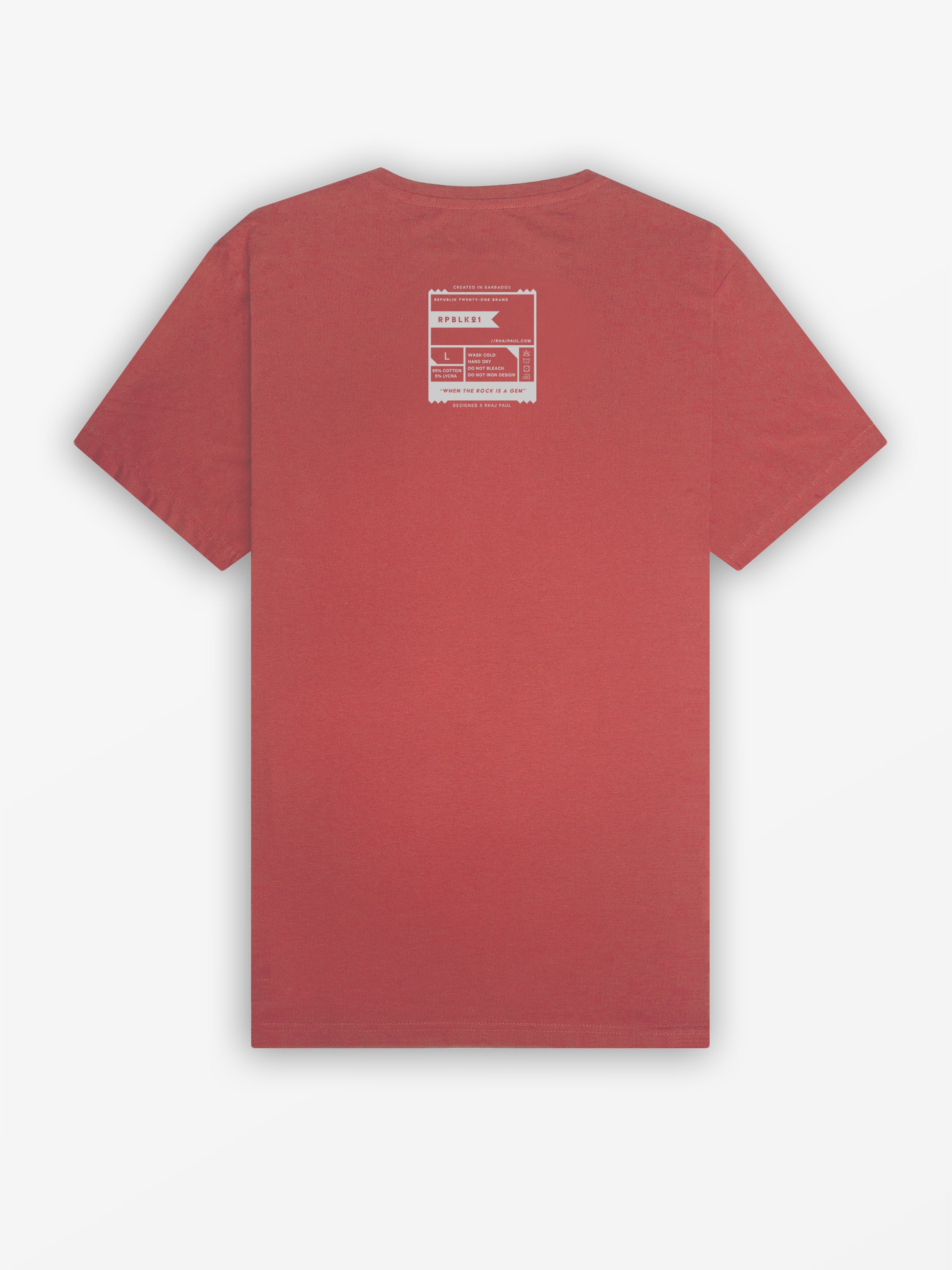 LOCAL LOVE Tee | Brick Red / Black Kaleidoscope