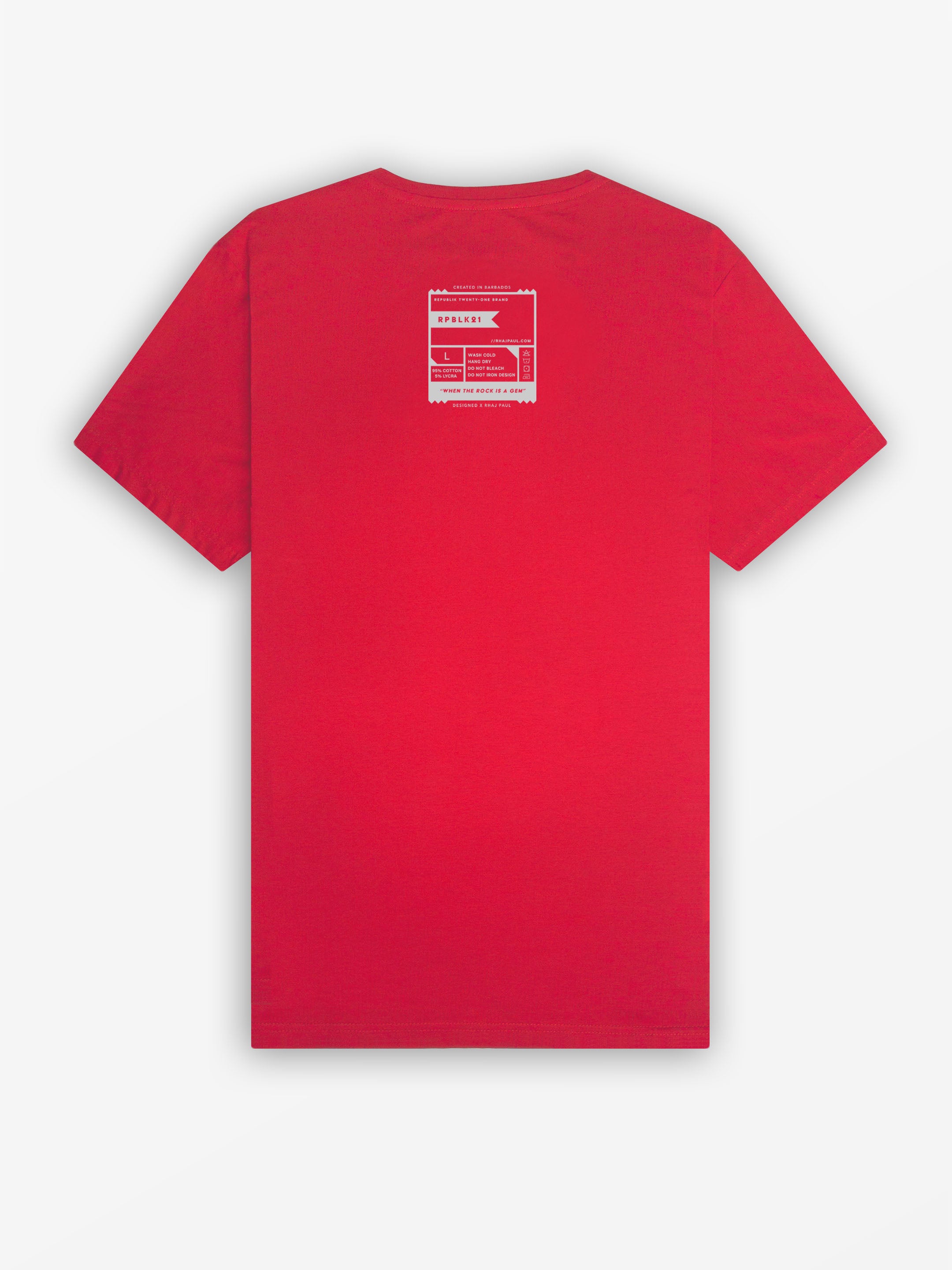 LOCAL LOVE Tee | Fire Red / Kaleidoscope Grey