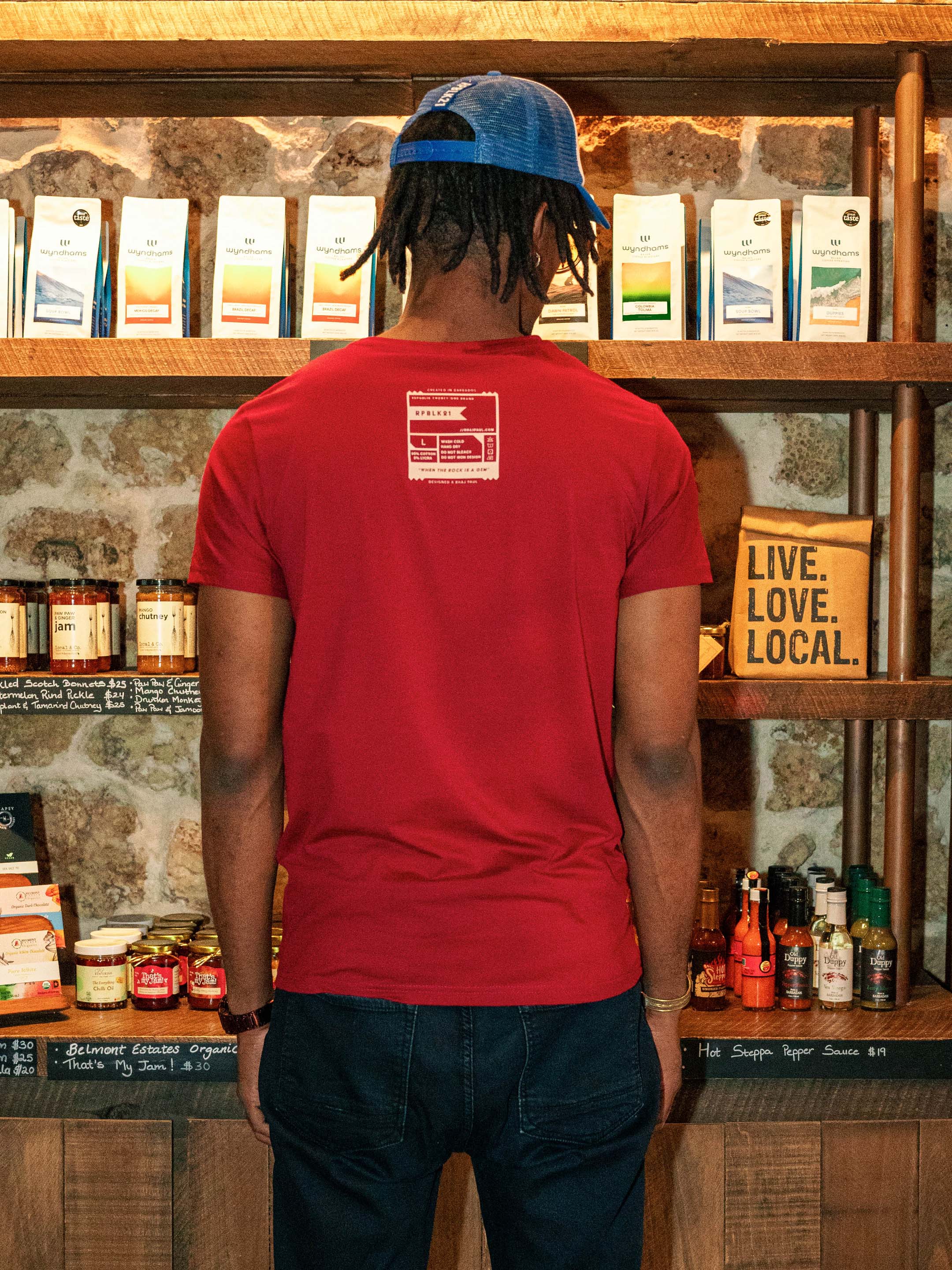 LOCAL LOVE Tee | Burgundy / Kaleidoscope Colours