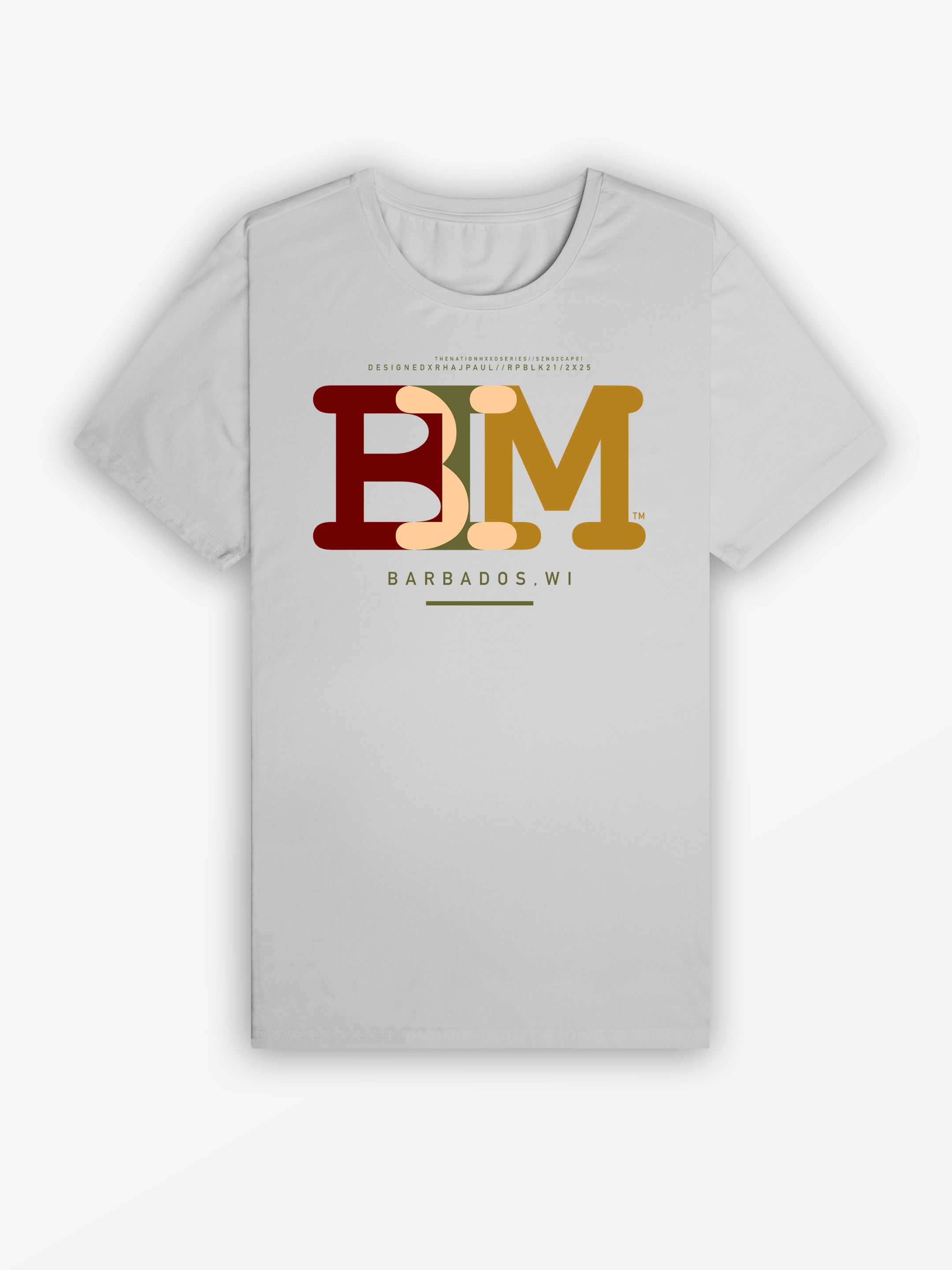 Big BIM Tee | Ice Grey / Burgundy