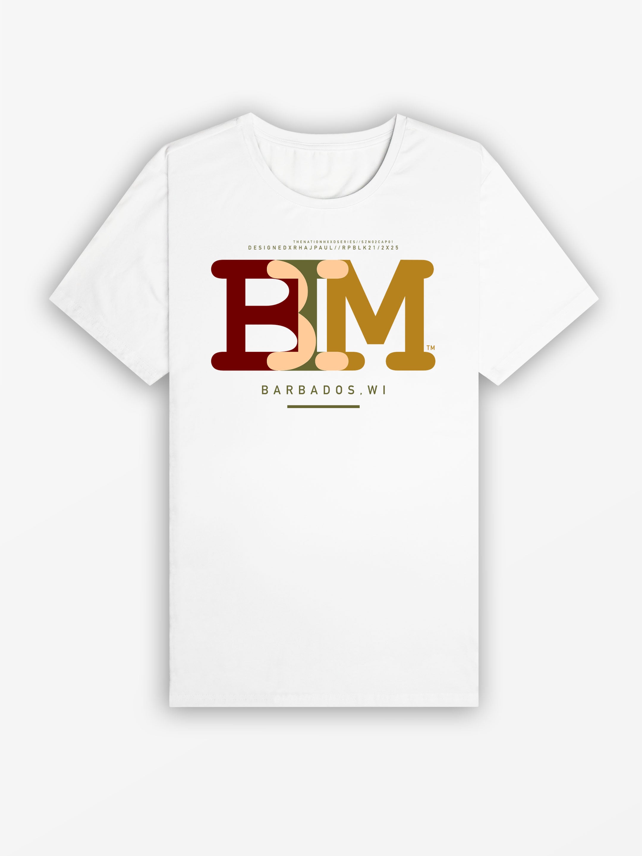 Big BIM Tee | White / Burgundy