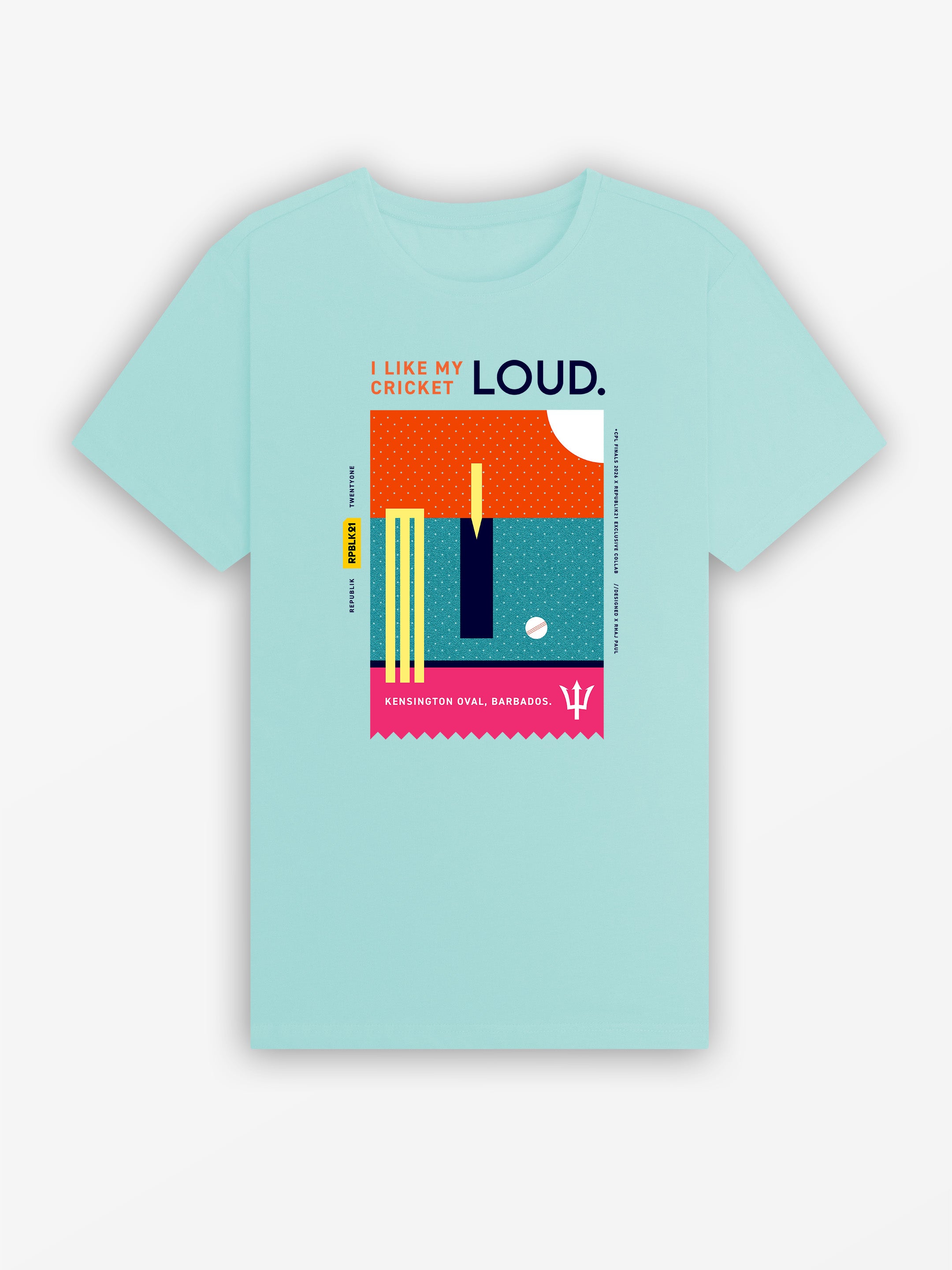 CPL x RPBLK21 Collab Tee | Aqua Blue / Party Mode