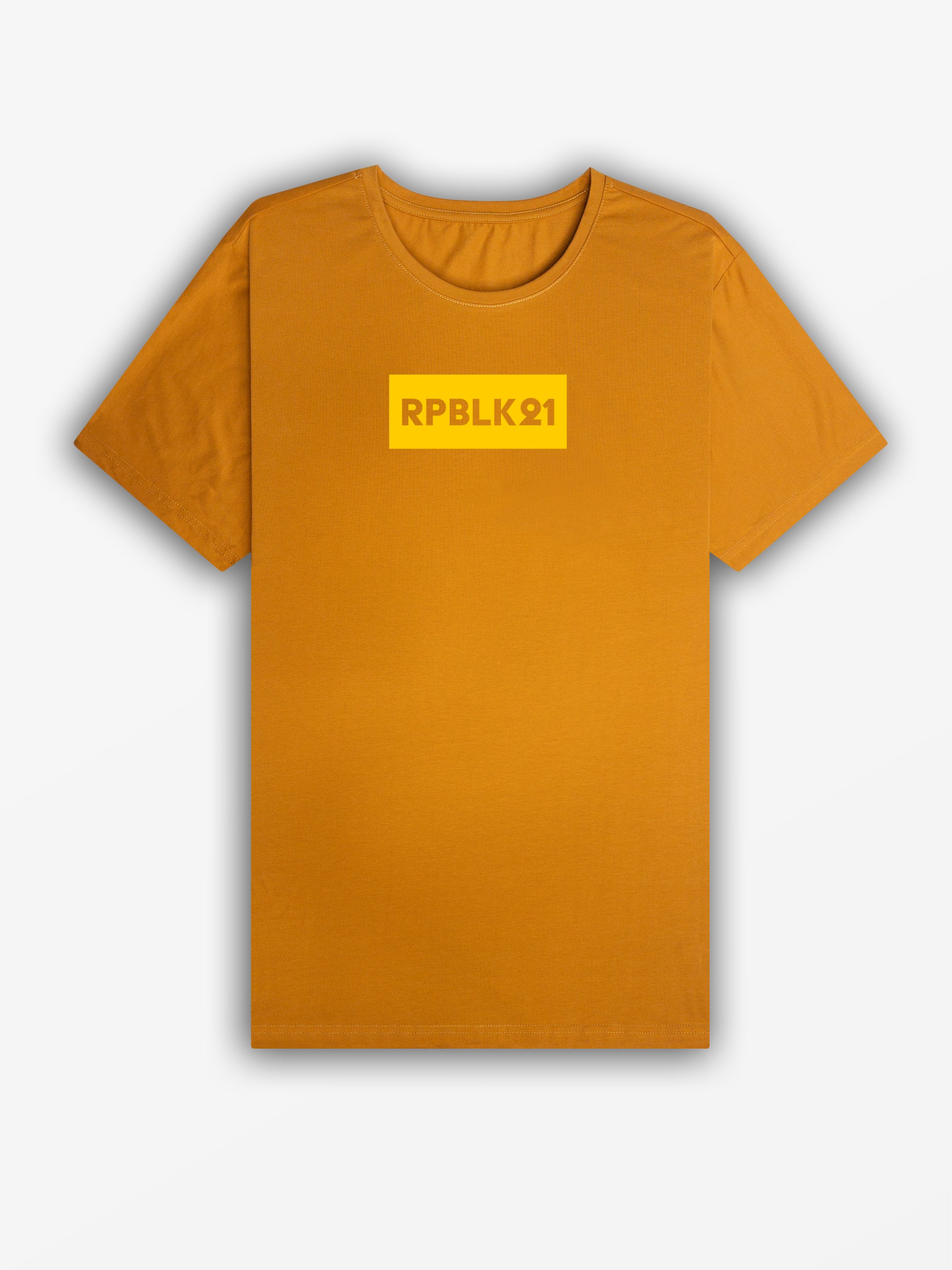 RPBLK21 Box Logo Tee | Mustard / Yellow