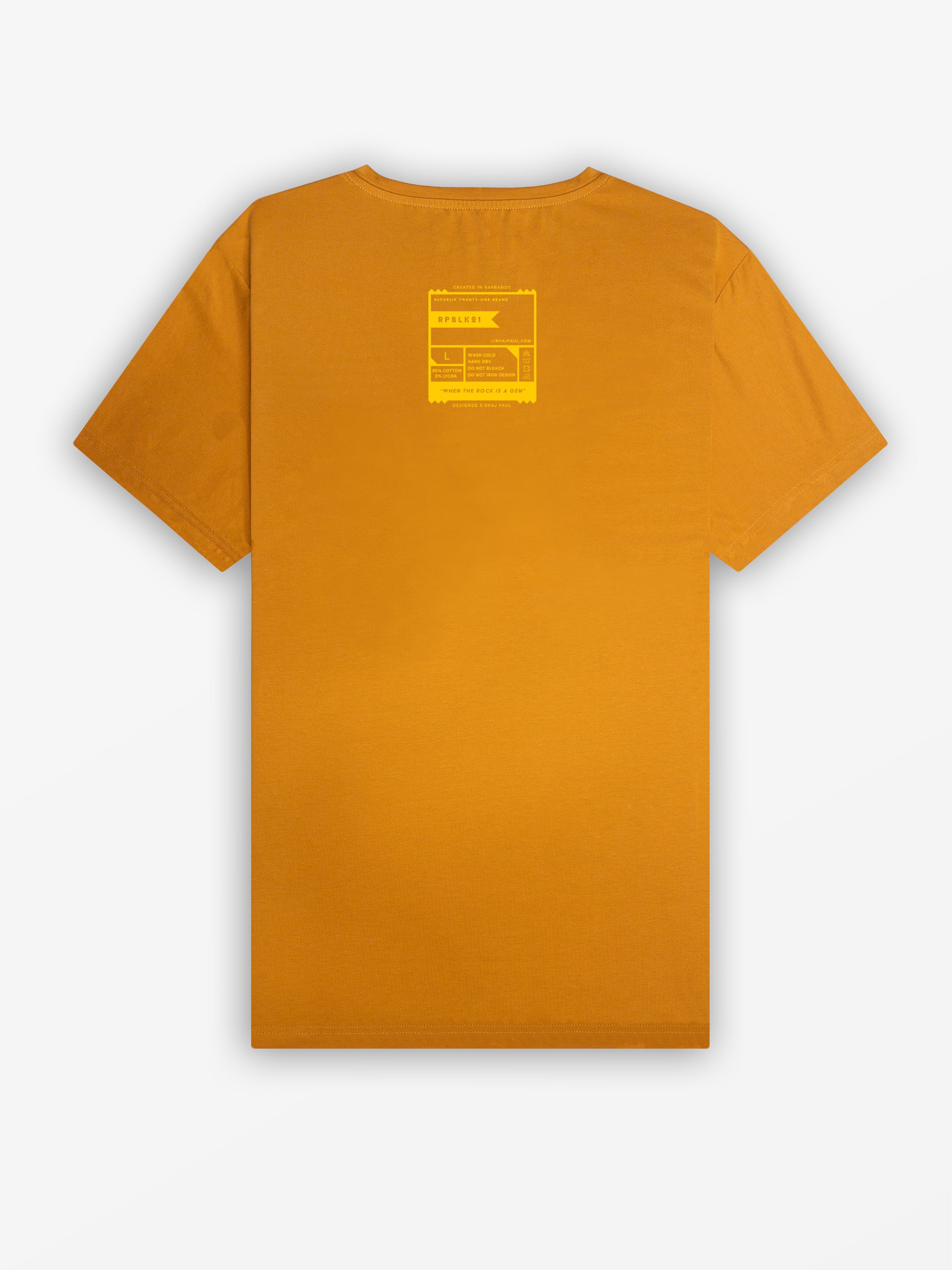 RPBLK21 Box Logo Tee | Mustard / Yellow