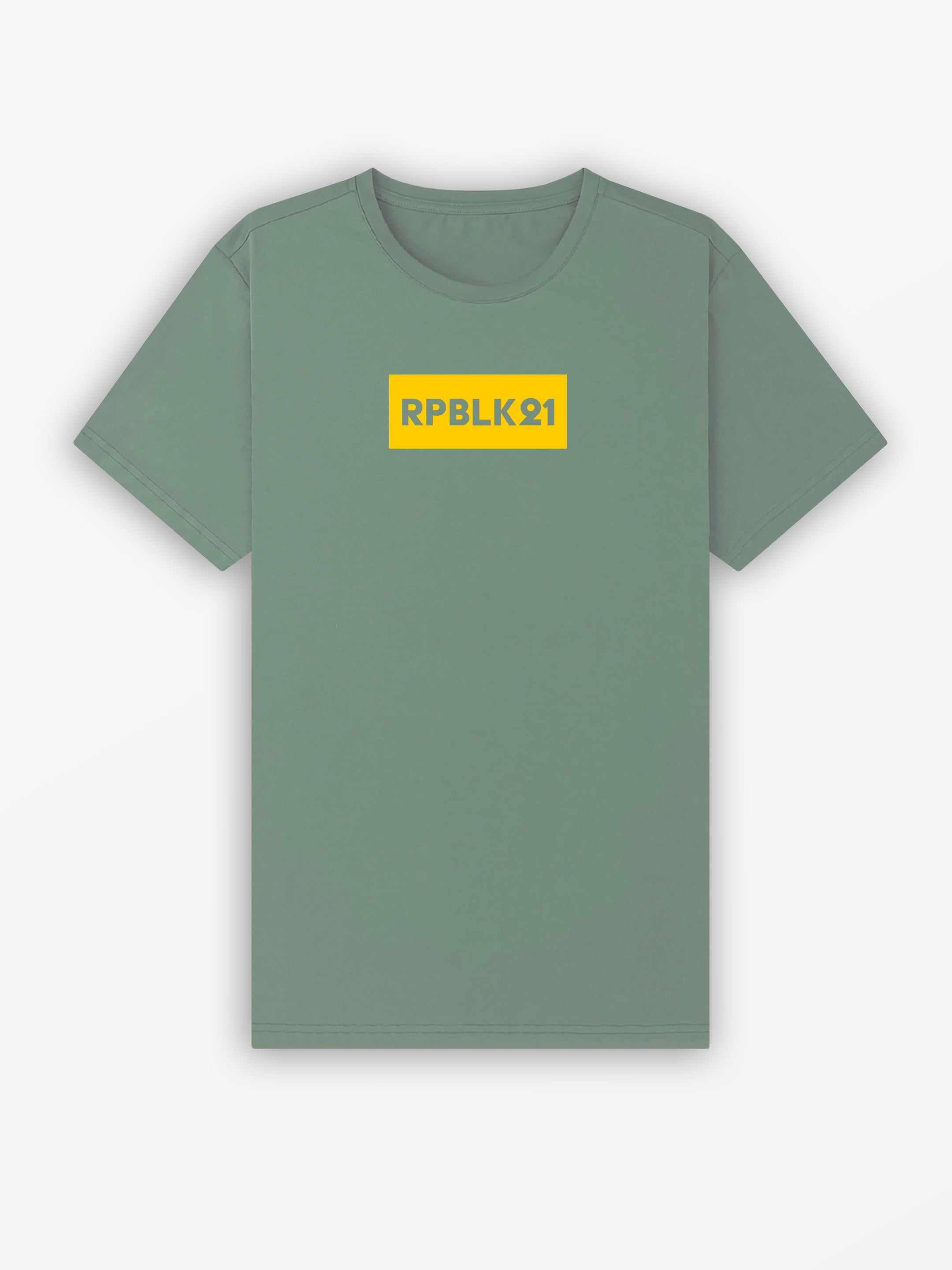RPBLK21 Box Logo Tee | Jungle Green / Yellow