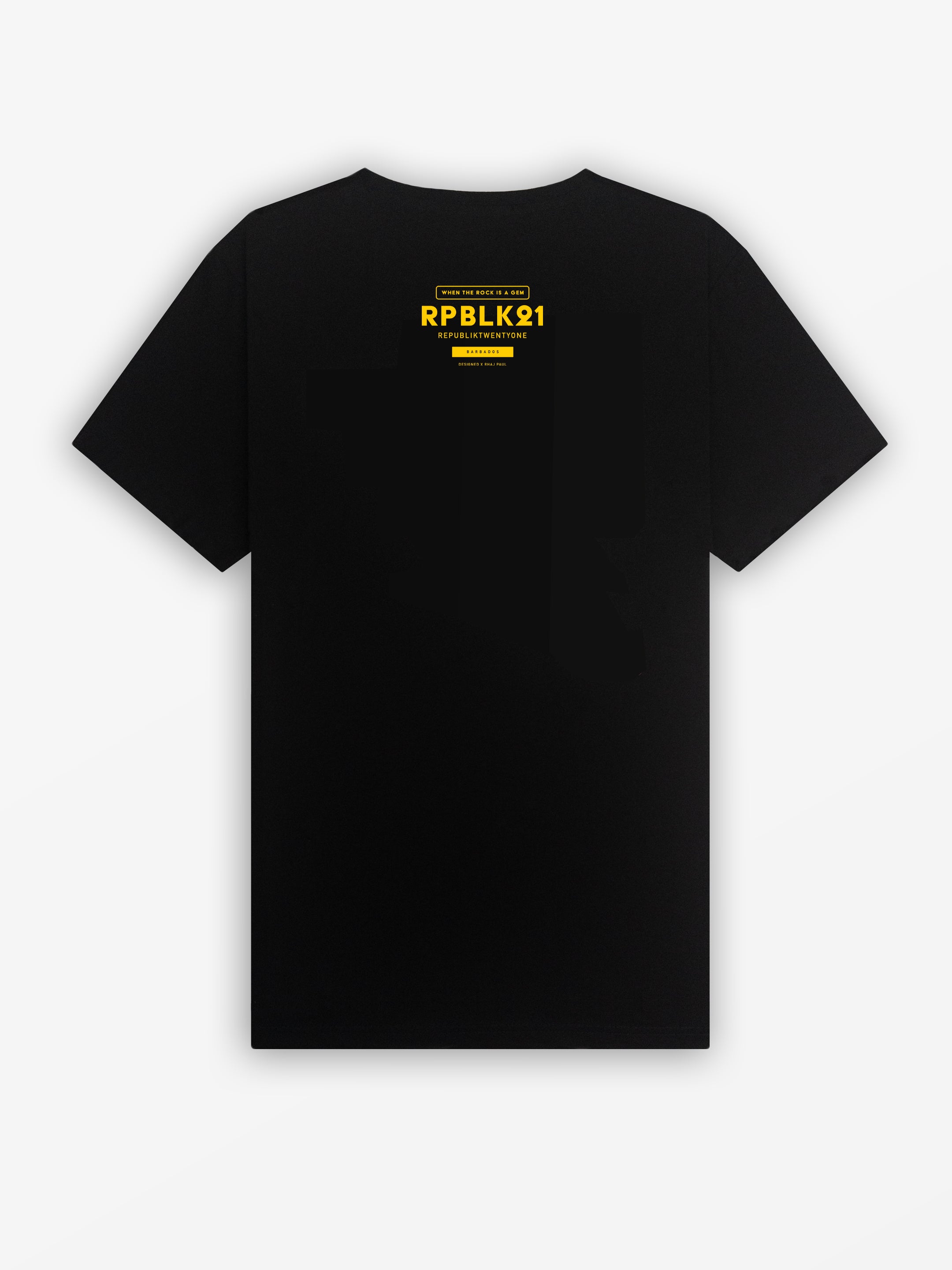 RPBLK21 Box Logo Tee | Black / Yellow
