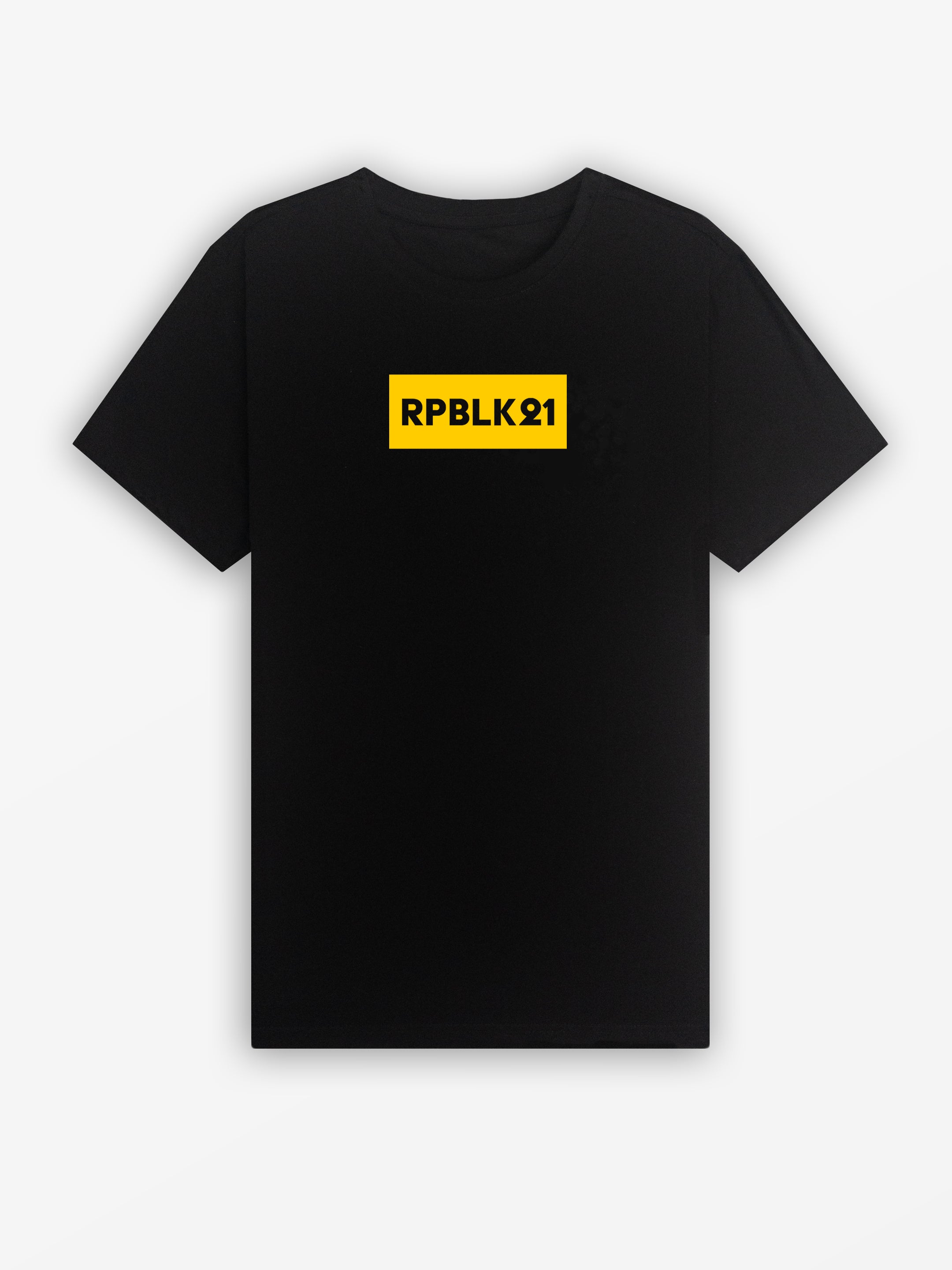 RPBLK21 Box Logo Tee | Black / Yellow