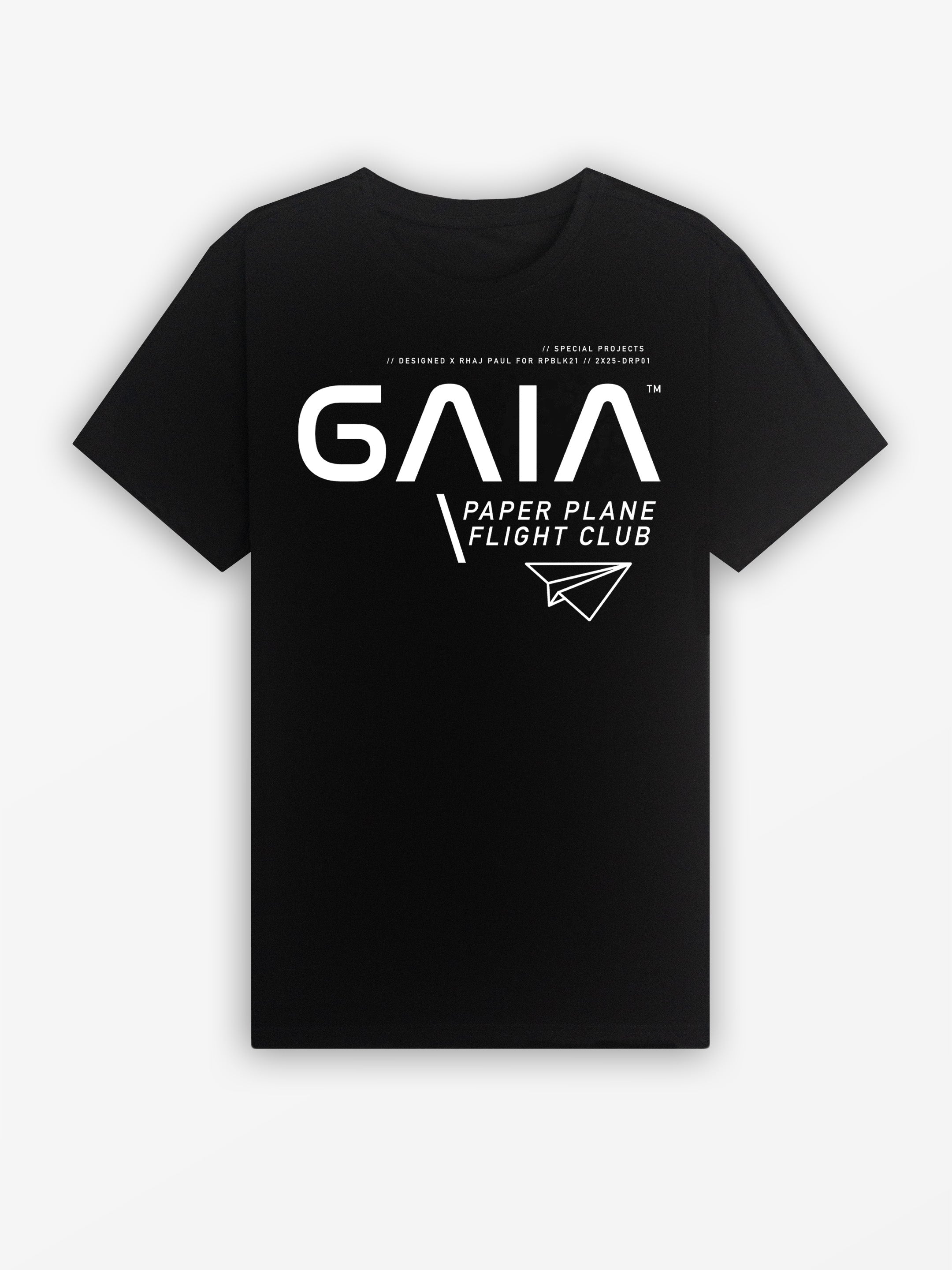 GAIA Tee | Black / White (Front Design)