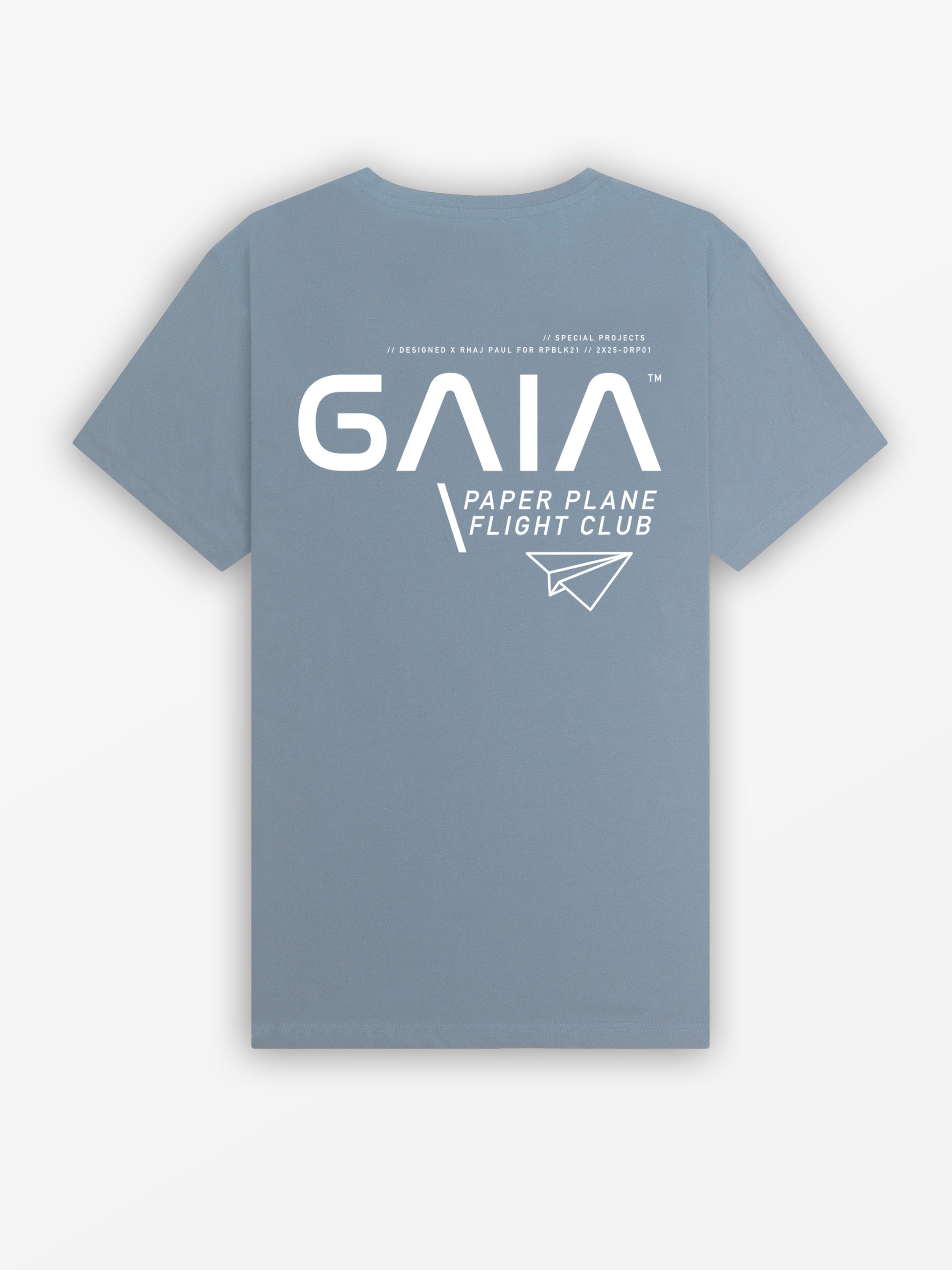 GAIA Tee | Salt Blue / White (Back Design)