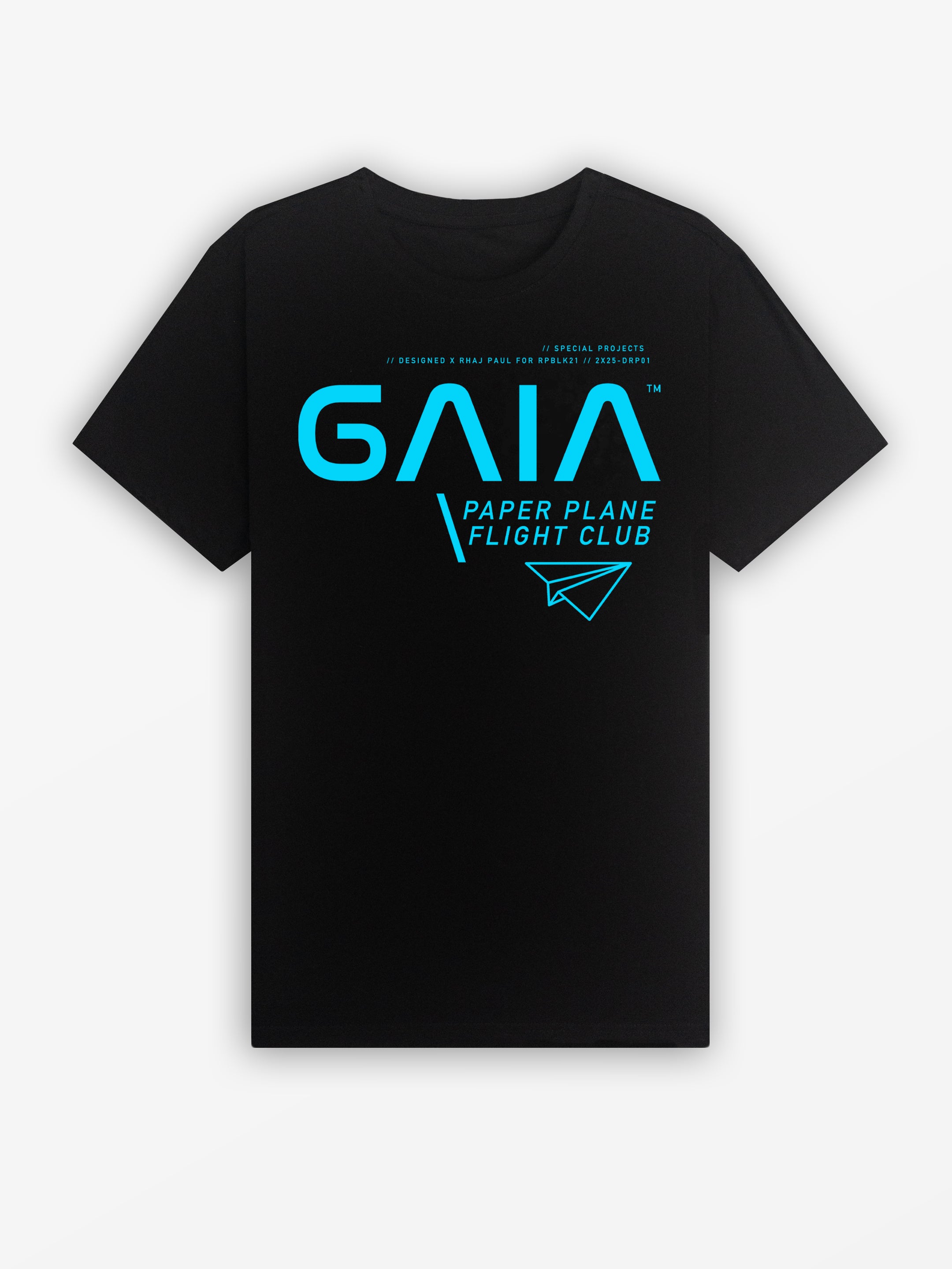 GAIA Tee | Black / Sky Blue