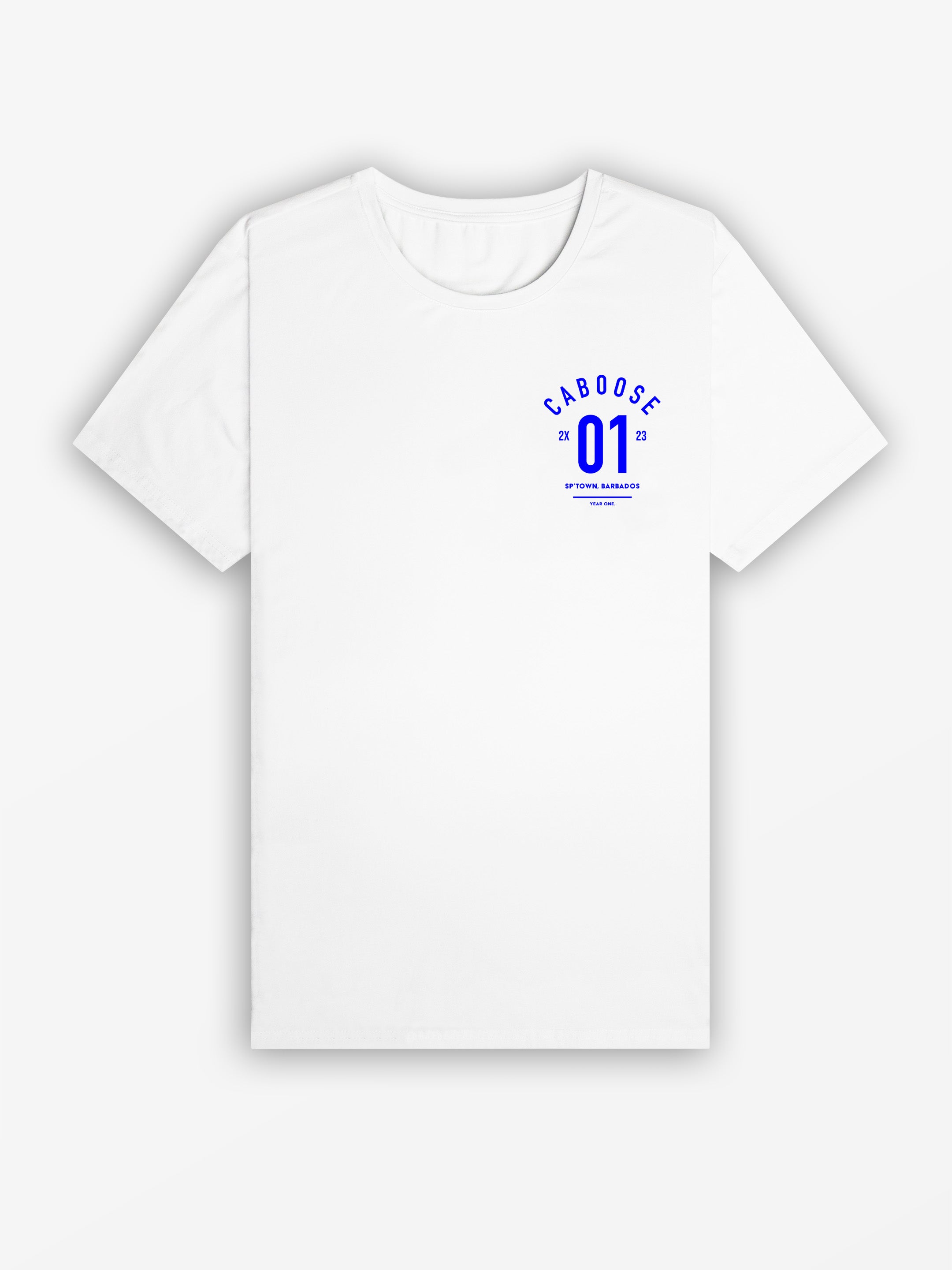 Caboose x RPBLK21 Collab Tee | White / Royal