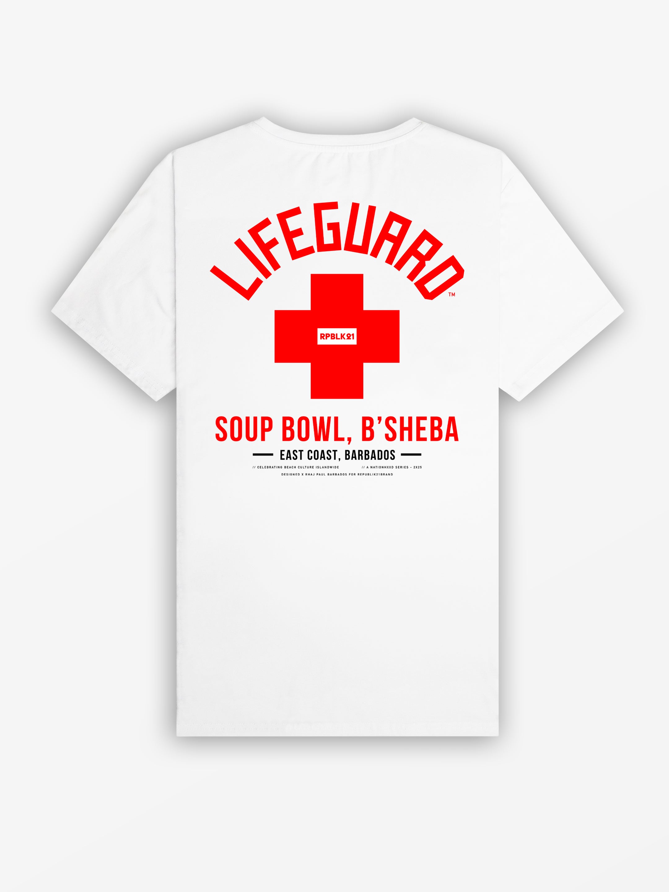 Lifeguard Series 2025 Tee | Soup Bowl Bathsheba | White / Black+Red