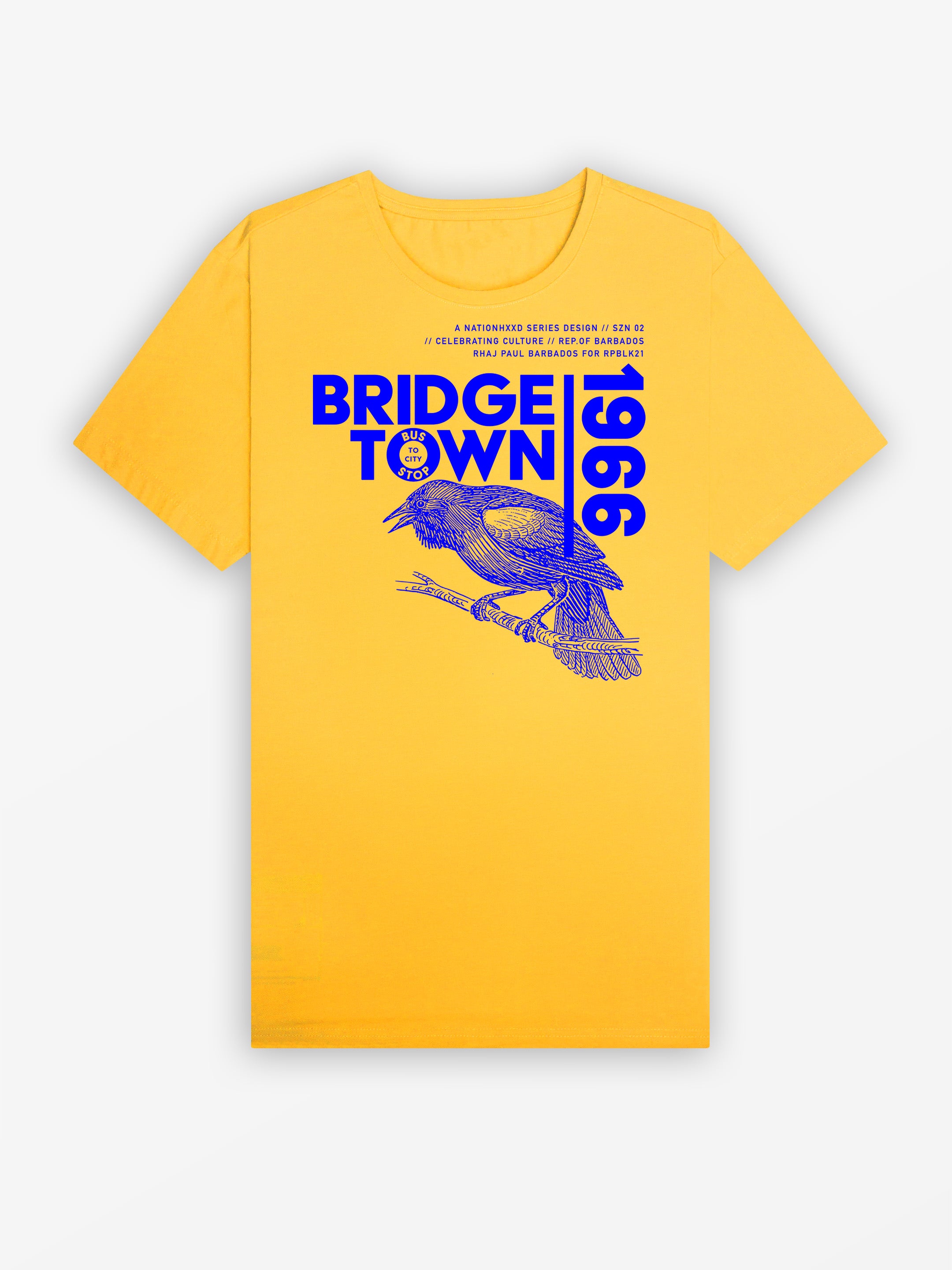 Bridgetown 66 (V-Neck) Tee | Bright Yellow / Royal