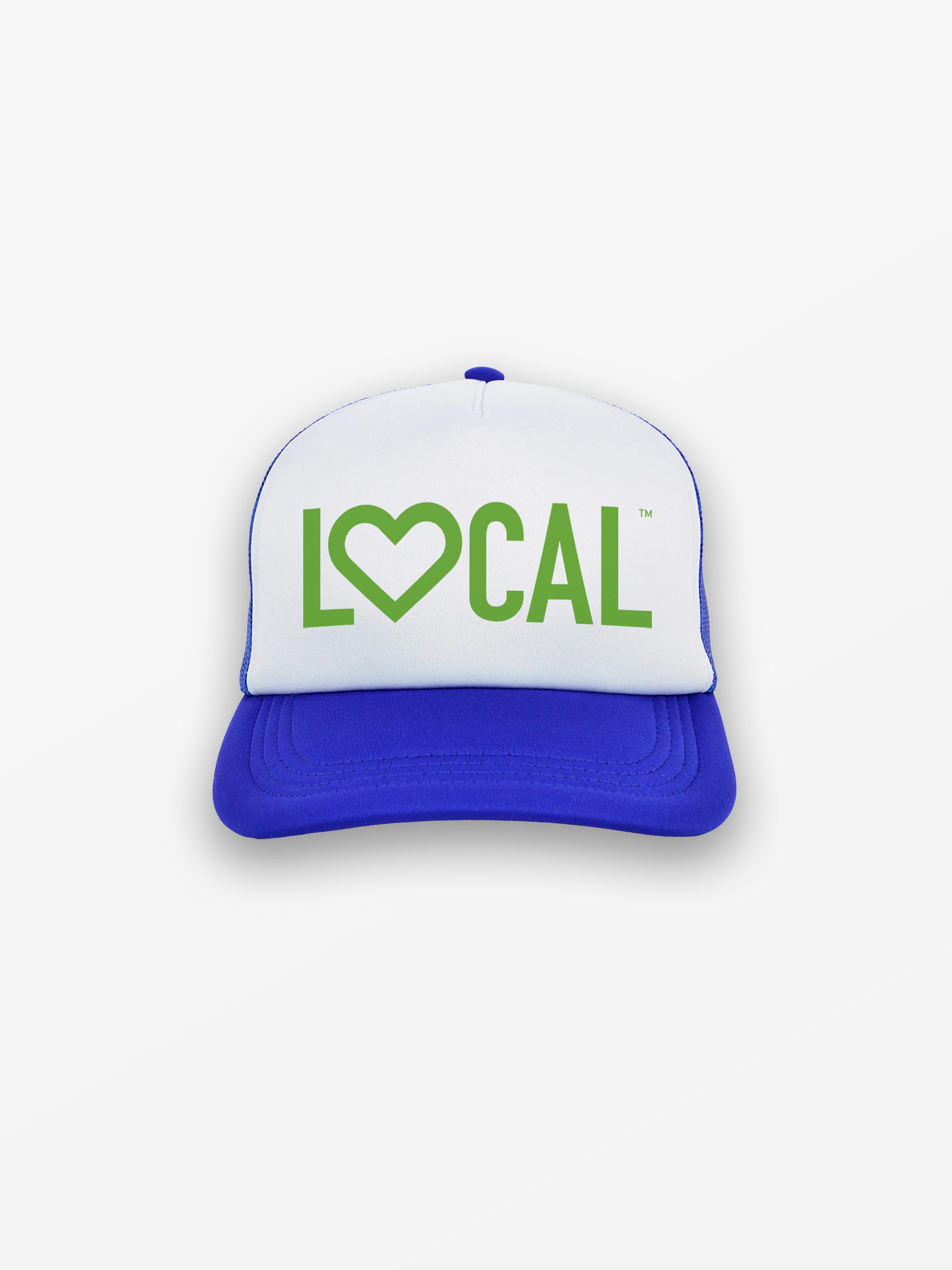 LOCAL LOVE Trucker Hat | Royal & White / Green
