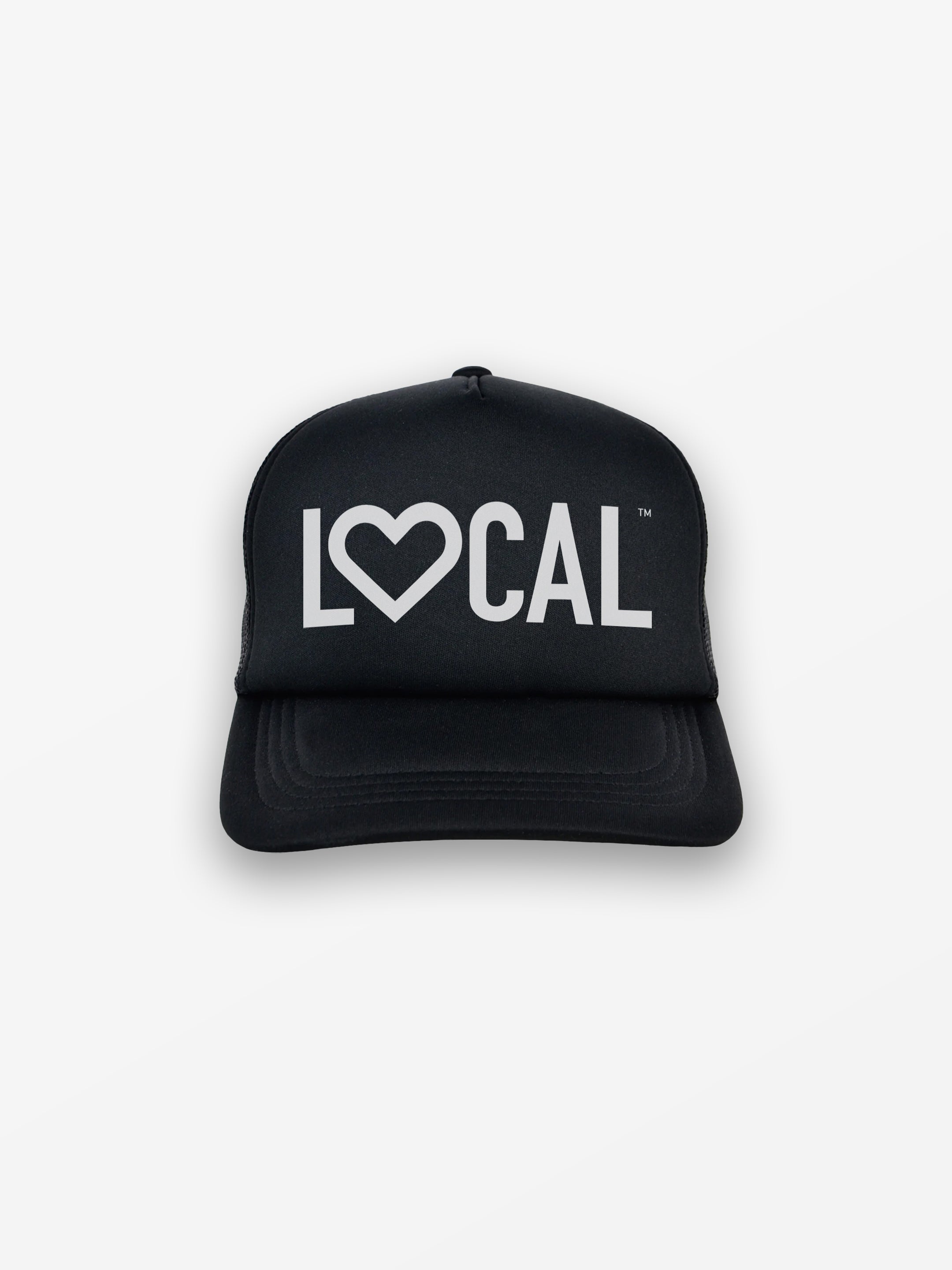LOCAL LOVE Trucker Hat | All Black / White