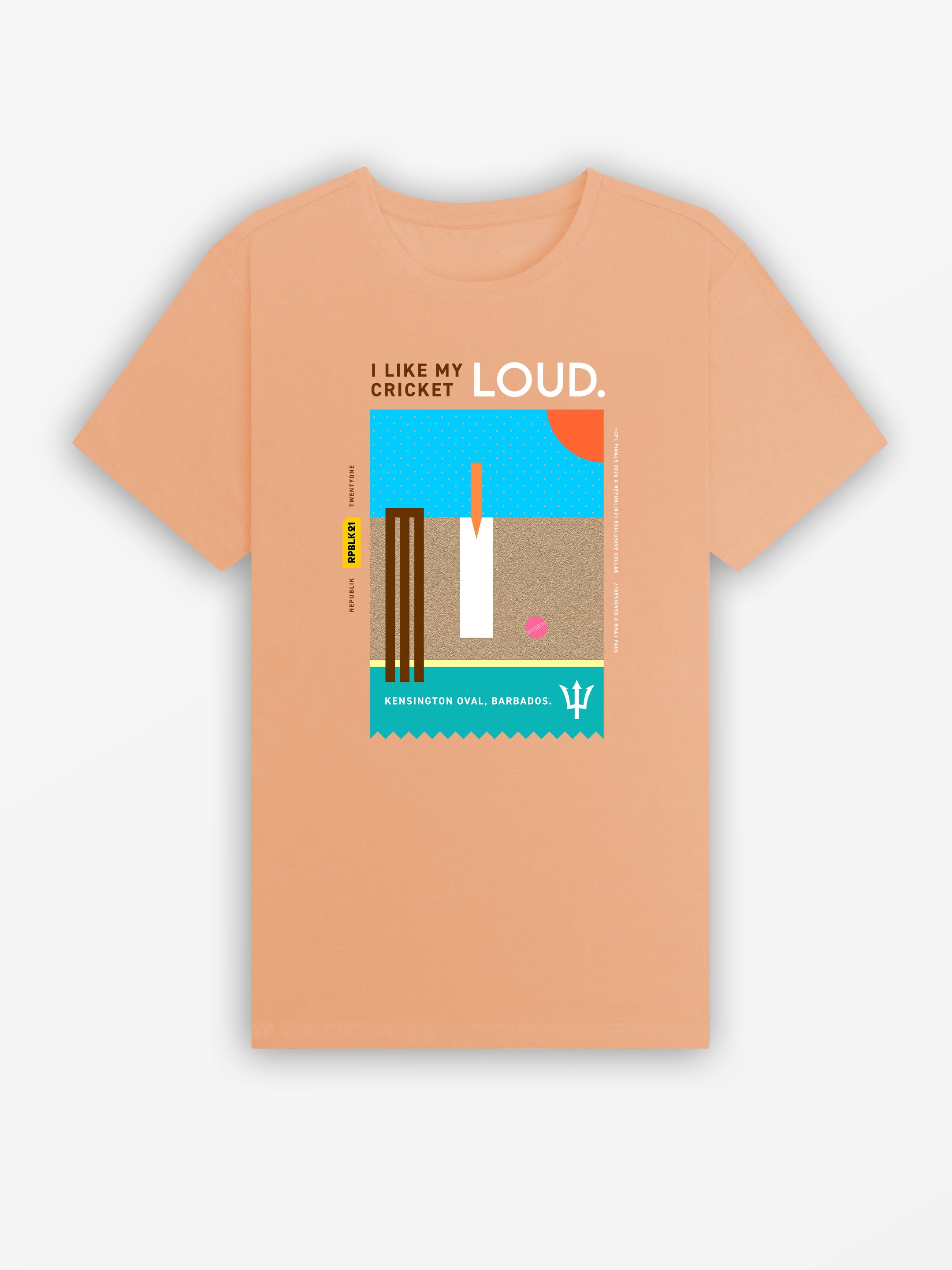 CPL x RPBLK21 Collab Tee | Tangerine / Beach Vibes