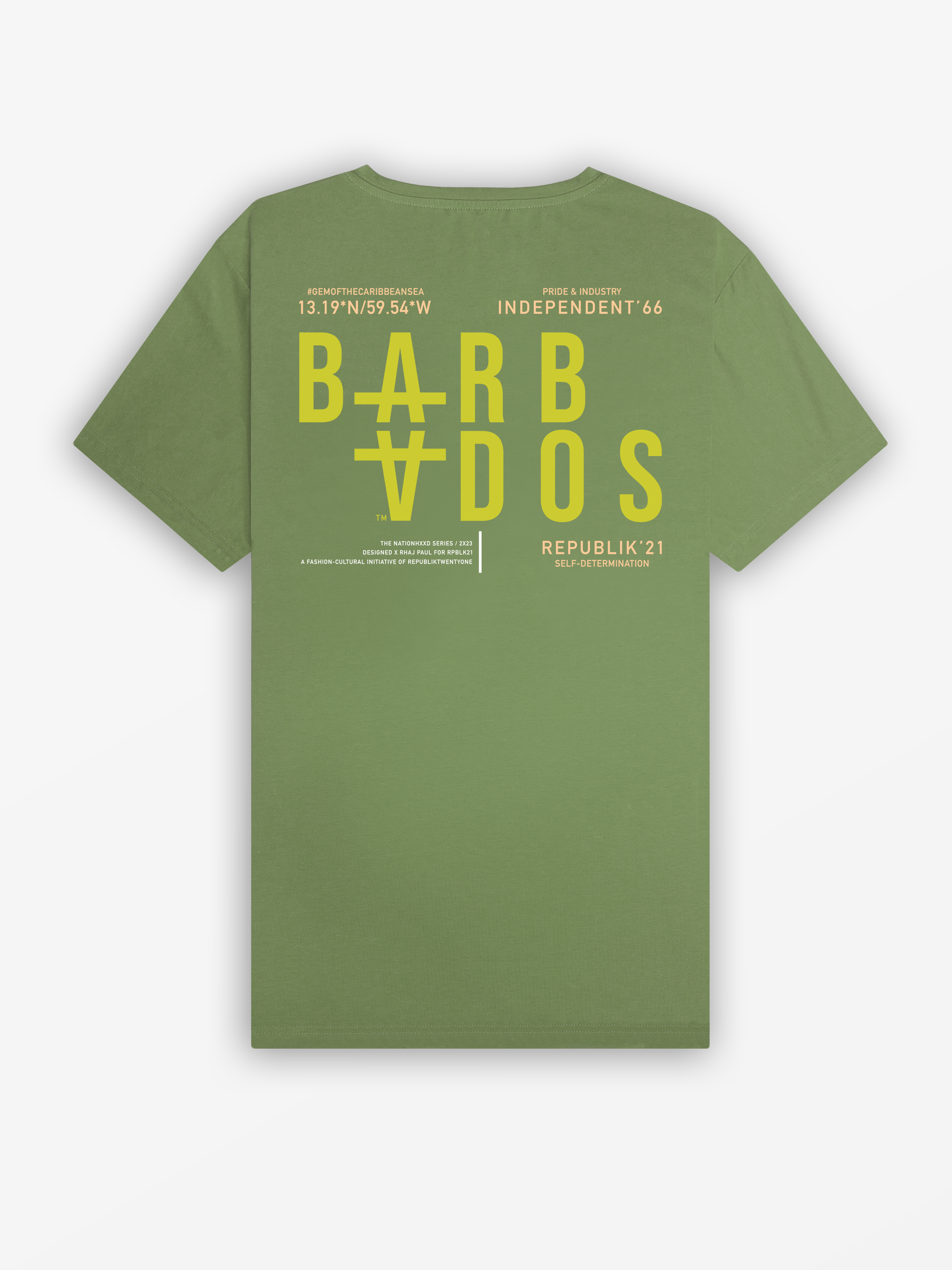 BARBADOS 23 Tee | Green / Avocado