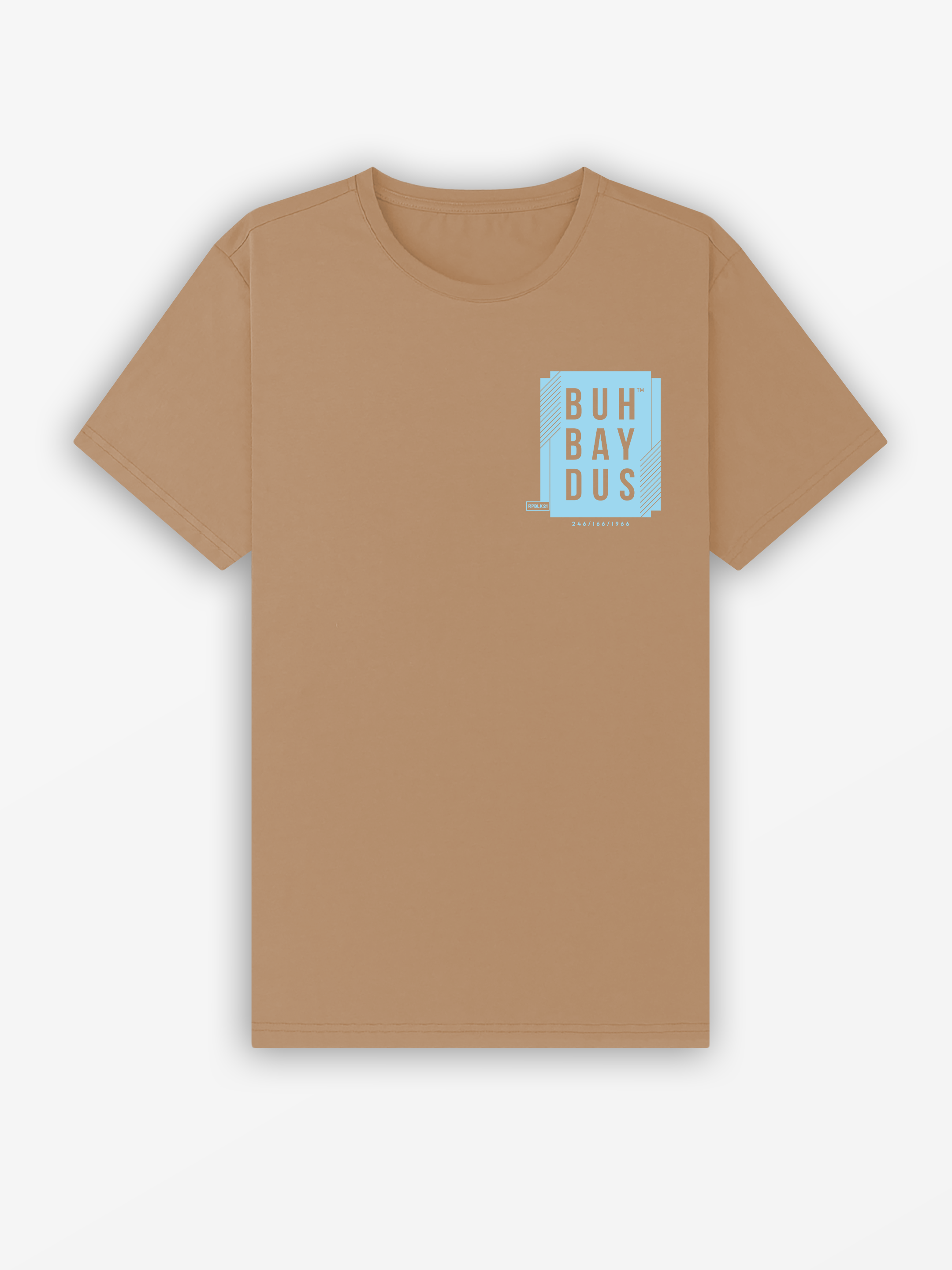 Buhbaydus 2025 Tee | Camel / Baby Blue