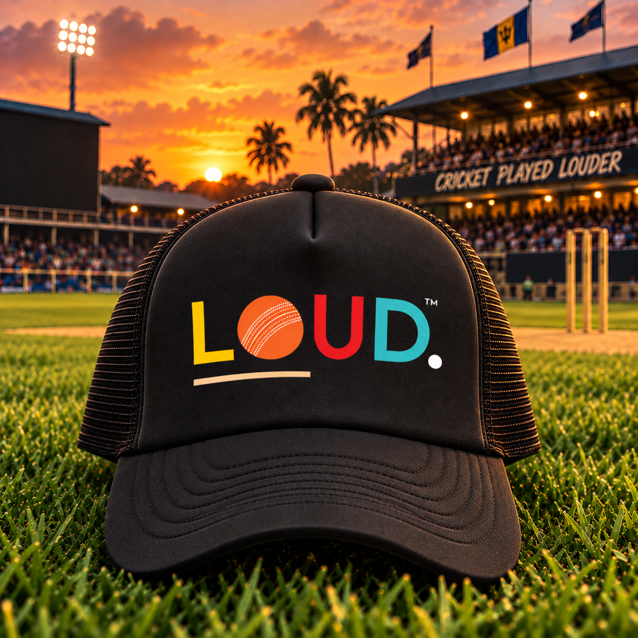 CPL x RPBLK21 Collab Trucker Hat | Black / Sunset Sessions